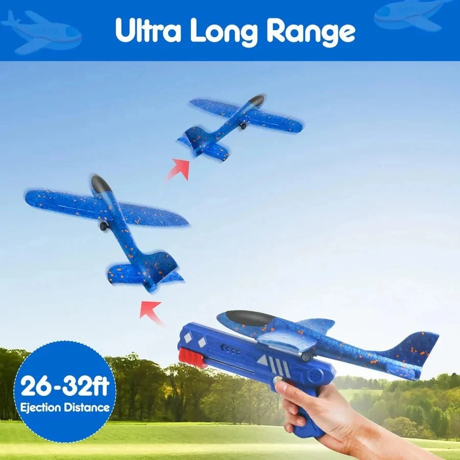 LED Flying Airplane Launcher