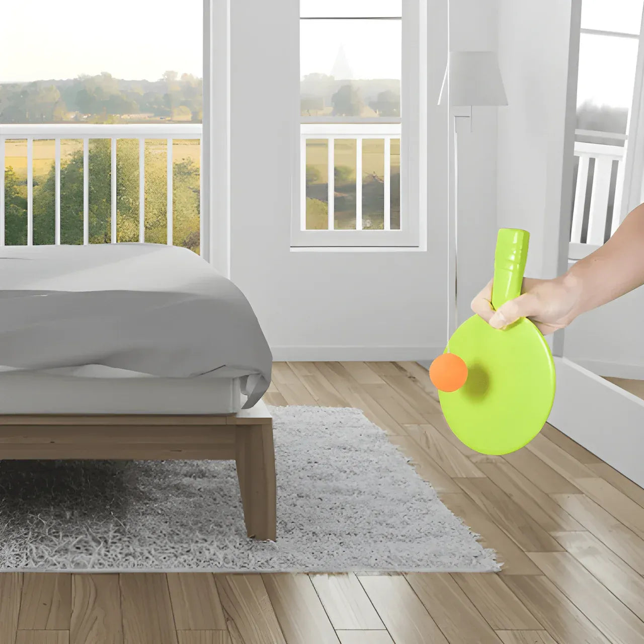 Lion Table Tennis Trainer - Hanging Indoor Ping Pong Practice Set for Kids