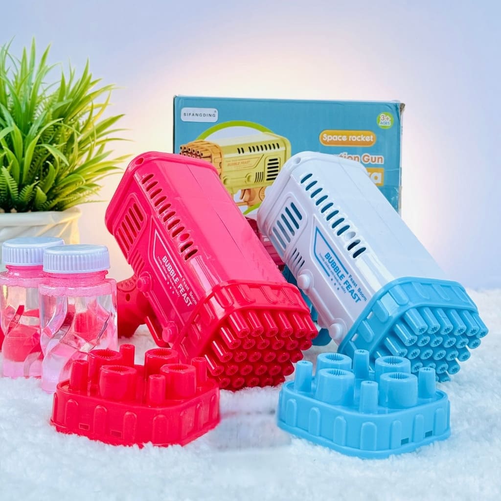 36-Hole Bubble Gun Bazooka for Kids – Automatic Bubble Blaster for Outdoor Party Fun